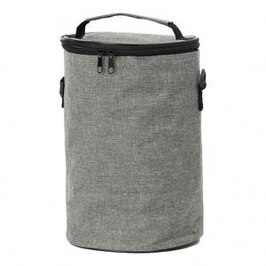 Custom Reusable Insulated Lunch <b>Bags</b> for Adults and School Children Portable Thermal <b>Wine</b> Can Carry Package Made of Polyester - Product Image 4