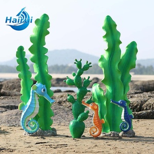 Décoration vintage <span class=keywords><strong>pour</strong></span> <span class=keywords><strong>maison</strong></span> de plage ou fête sur la plage, artisanat en résine, statues d'animaux marins en fibre de verre, accessoires coquillages et poissons - Product Image 2