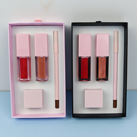 Kit de Luxe Marque Blanche 4 en 1: Huile à Lèvres Liquide, Gloss, Crayon Contours des Lèvres, Taille-Crayon et Emballage – Vente en Gros