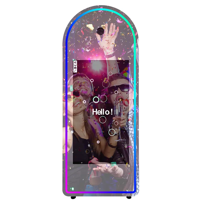 2023 espejo de boda cabina de fotos pantalla táctil 32 pulgadas espejo mágico cabina de fotos Selfie espejo Cámara cabina de fotos