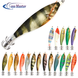 Bassmaster Pêche <span class=keywords><strong>Leurre</strong></span> lumineux <span class=keywords><strong>pas</strong></span> cher Calmar jig <span class=keywords><strong>leurre</strong></span> Jigging Bois Crevette calmar crochet gabarits - Product Image 6