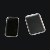 40X40Mm Carré Acrylique Boîte De Stockage De Pièces Pour 1 Oz. Capsule de pièces de monnaie 1 oz, boîte de barrettes d'argent de 10 oz