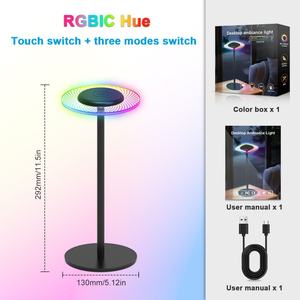 Lámpara LED RGB, Par de Lámparas Decorativas Abyss, Luz Nocturna Ambiental BT, Iluminación Ambiental de Escritorio para TV, PC, Juegos, Regalo de Navidad - Product Image 5