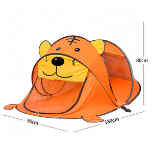 Carpas Infantiles Pop-Up de Tigre Coloridas al por Mayor, Casa de Juegos para Acampar con Mosquitera 185x85x100cm Poliéster - Product Image 2