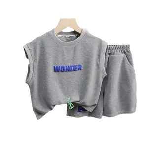 Summer Children's Tank Top Set Fashion Trend Baby Boys' Sleeveless T-shirt Shorts Set
