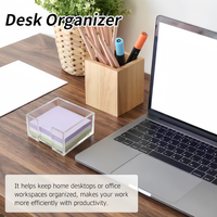 Support de notes autocollantes en acrylique, distributeur de notes adhésives pour la chambre et l'organisation du bureau