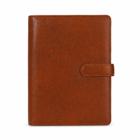 Carnet à feuilles mobiles en cuir PU avec logo personnalisé, A5 B5, rechargeable, pour affaires, bureau, réunions, journal, agenda, vente en gros