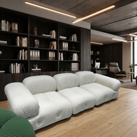 Canapé modulaire Mario pour salon moderne, confortable et durable, en tissu bouclé, pour ensemble de meubles de maison, canapé sectionnel