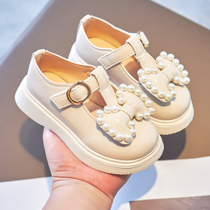 Nouvelles Chaussures de Princesse en Cuir Verni Souple pour Bébé Fille avec Perles et Strass – Collection Printemps-Automne - Product Image 5