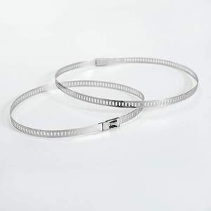 Bridas de acero inoxidable 304 con cierre automático, bridas de Metal recubiertas, 9,8 pulgadas - Product Image 3