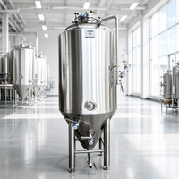 Fermenteur de bière à double enveloppe Tonsen 10HL, 1000L, en acier inoxydable, unitank conique avec système de refroidissement au glycol pour brasserie artisanale