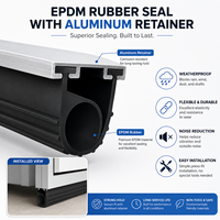 Joint d'étanchéité inférieur pour porte de garage à enroulement en EPDM, bande de caoutchouc robuste en aluminium pour volet de porte, pièces OEM, vente en gros usine