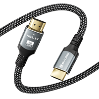 Câble HDMI 2.1 SYONG NEW 8K60Hz 4K120Hz tressé, HDCP 2.2&2.3, eARC HDR 10 Dolby pour ordinateur portable, console de jeu, moniteur, projecteur