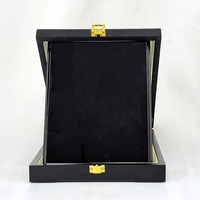 Plaques de certification rectangulaires en bois noir, récompenses personnalisées avec plaque dorée, récompenses en bois MH-J0573