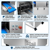 Machine à découper la viande pour usage commercial |   Coupe-viande automatique en acier inoxydable pour restaurants, boucheries et usines