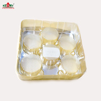 Barquettes en plastique pour chocolats au prix d'usine, barquette en plastique dorée provenant d'une usine certifiée ISO, barquette dorée