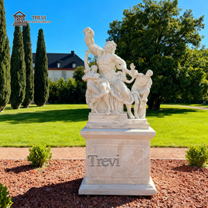 Trevi nổi tiếng Hy Lạp người đàn ông con số điêu khắc bằng đá cẩm thạch trắng laocoon với bức tượng con trai để bán - Product Image 3