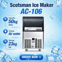 Machine à glaçons commerciale Scotsman AC-106, fabrication rapide de glaçons, 400 kg, cubes, acier inoxydable, refroidissement par air, pour bar à jus et café