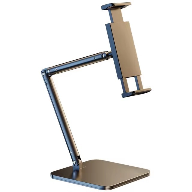 Desktop Tablet Stand Adjustable to 40Cm Height 360 Rotating Metal Tablet Holder for 4.7-13" for Ipad Tablets Smartphones Stand