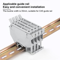 Bloque de terminales de fusibles para riel DIN C45 UK5-HESI de 2 polos y 6.3A, gris, con resistencia de tornillo, para luz LED, conector de cable de plástico, herramientas