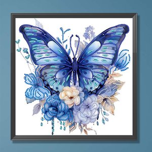 MOQ bajo DIY mariposa decoración de la pared pintura de diamantes en forma especial 5D acrílico diamante decoración del hogar Kits de pintura de diamantes