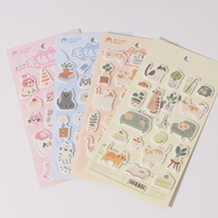 Autocollants floqués Vigreat pour chats, thème plantes et meubles, multi-usages pour journal, agenda, scrapbooking, ordinateur portable, bouteille d'eau, décoration
