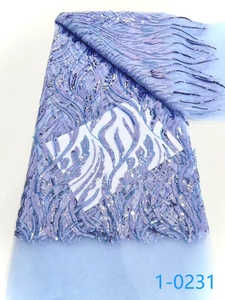 Tela de Tul Blanco con Encaje Bordado y Cuentas Hechas a Mano para Novias, Tela con Cuentas, en Oferta - Product Image 3