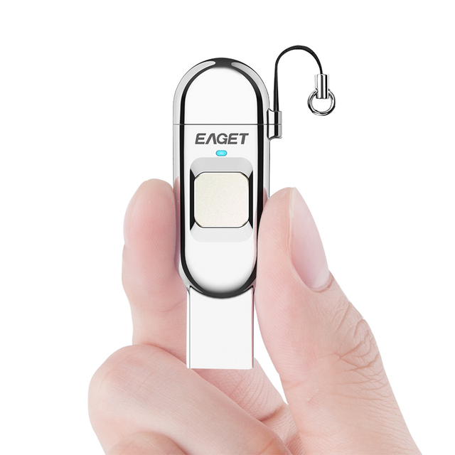 EAGET FU68 32GB-128GB Type C USB3.0 Fingerprint Encryption Flash Drive Memory Stick Storage for Laptop PC Flash Drive