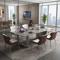 Vente en gros de meubles, table à manger de luxe avec ensemble de chaises, table à manger moderne en marbre, ensemble de 6 places pour la salle à manger à domicile