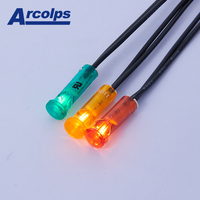 Indicateur lumineux à LED de qualité industrielle 24V 110V 230V Lampe de signalisation au néon pour panneau de commande IP65 Durée de vie 50000 heures Plastique Rouge
