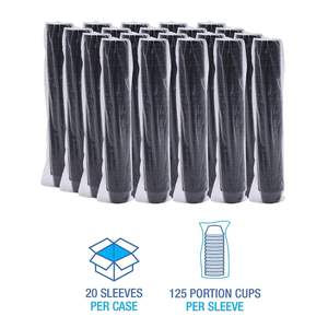 ถ้วยซูเฟล่แบบใช้แล้วทิ้ง ขนาด 2 ออนซ์ ทำจากโพลีโพรพิลีน สีดำ บรรจุ 125 ถ้วย/ซอง/20 ซอง/กล่อง - Product Image 3
