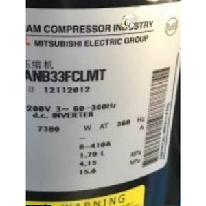 คอมเพรสเซอร์แอร์มิตซูบิชิ รุ่น ANB33FCLMT 200V 3 เฟส อินเวอร์เตอร์ 7380W 360Hz อะไหล่ทดแทน - Product Image 1