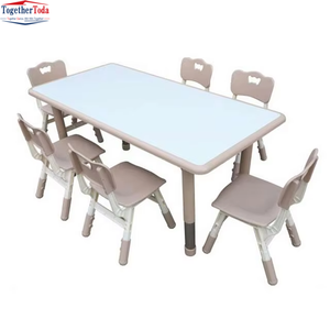 Meubles de maternelle sûrs et confortables, table et chaises en plastique colorées et attrayantes pour les espaces d'apprentissage précoce - Product Image 6