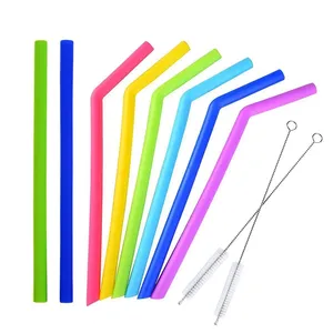 Reusable Folding Silicone Drinking Collapsible Straw Silicone Straws