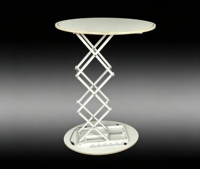 Comptoir de présentation incurvé portable en tissu tendu, table de réception pop-up avec impression de logo personnalisé pour stand d'événement