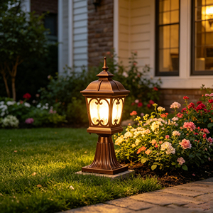 Customized Retro Garden Courtyard Straight <b>Pole</b> Aluminum Pedestrian Area Electric IP65 AC LED Landscape <b>Lighting</b> - Product Image 3