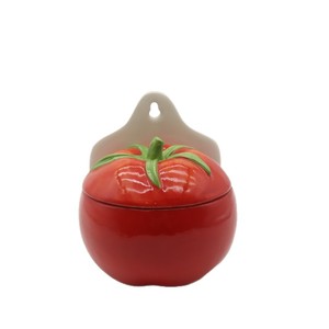 Wadah Penyimpanan Kedap Udara Anti Lembab Bentuk Tomat Keramik Kreatif, Replika Buah, Untuk Rumah Tangga, Stoples Permen, Tempat Merica, Tempat Roti - Product Image 5
