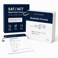 Cartes flash personnalisées pour la préparation aux examens SAT, ACT, AP, impression de jeux de cartes reliés par anneaux, service OEM pour les éditeurs de tests