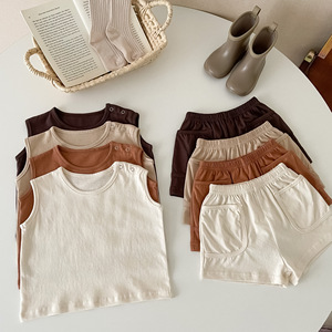 Ensemble de vêtements de sport respirants de qualité supérieure pour tout-petits, ensemble de gilets en coton pour enfants pour un usage quotidien décontracté et l'entraînement - Product Image 2