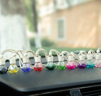 Flacon diffuseur de parfum en verre vide, coloré, rond, avec bouchon à vis, pour voiture, 5 ml, 8 ml