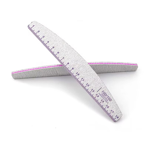 Dũa móng hình bán nguyệt hai mặt chất lượng cao, 10 chiếc, độ nhám 80/80, chất liệu nhựa cứng siêu bền, màu hồng, in logo tùy chỉnh - Product Image 1