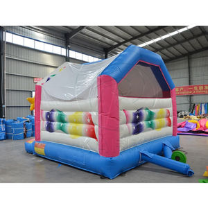 Château gonflable commercial en PVC pour enfants avec toboggan, combo château gonflable arc-en-ciel, maison de rebond à vendre - Product Image 2
