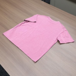 Men's Pink O-Neck <b>Short</b> <b>Sleeve</b> T-Shirt With Custom Letter Print Regular Fit Casual Jersey Cotton - Product Image 6