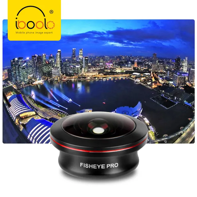 IBOOLO Novo design 10MM 210 graus Super Lente Grande Angular para iphone o melhor Full Frame Lente Fisheye para Smartphone no mundo