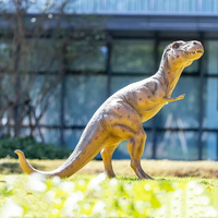 Escultura de Mascota de Dinosaurio de Fibra de Vidrio Personalizada, Tamaño Real, Impermeable, para Parque de Atracciones, Jardín, Marca Yuezao