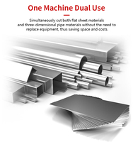 Machine de découpe laser CNC Genshine pour plaques et tuyaux métalliques, haute vitesse, AI/BMP, refroidissement par eau, vente directe fabricant chinois