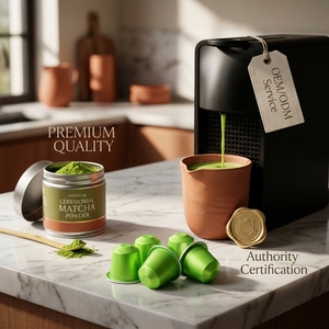 Cápsulas de Matcha de Marca Privada OEM, Calidad Ceremonial, Empaque Personalizado Disponible - Product Image 1