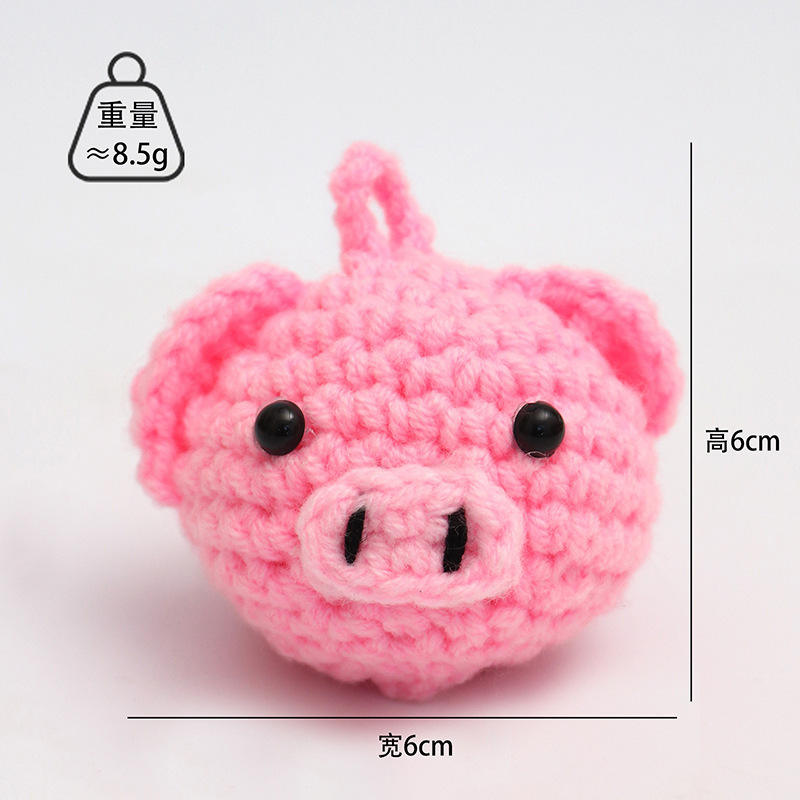 Pendentif tête de cochon en poudre de rose