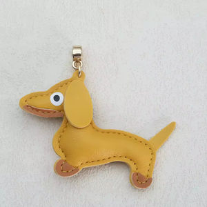 Llavero con Colgante de Perrito <span class=keywords><strong>Salchicha</strong></span>, Animal de Dibujos Animados con Hebilla Redonda Pequeña, Colgante de Cuero PU para Bolso, Colgante Premium para Coche - Product Image 6