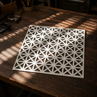 Écran décoratif en aluminium perforé à motif géométrique personnalisé pour coin d'intérieur de bureau moderne